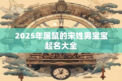 2025年属鼠的宋姓男宝宝起名大全