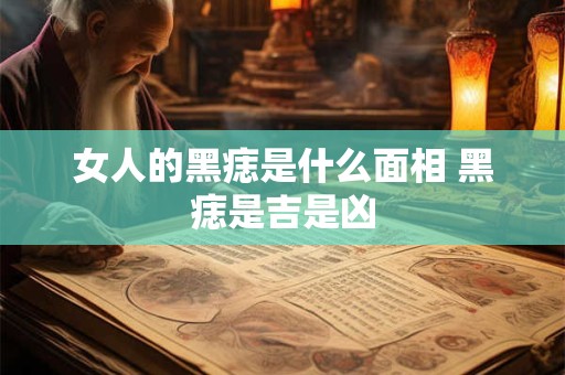 女人的黑痣是什么面相 黑痣是吉是凶