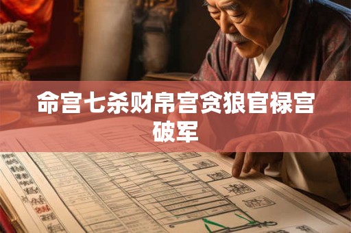 命宫七杀财帛宫贪狼官禄宫破军 命宫七杀财帛宫贪狼官禄宫破军