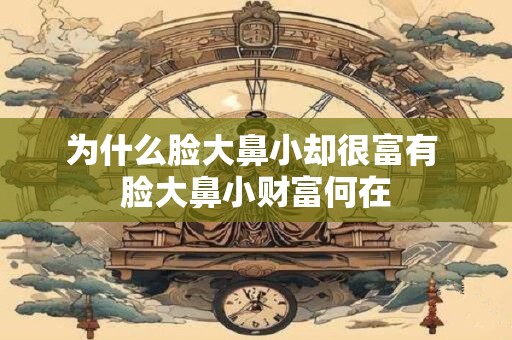 为什么脸大鼻小却很富有 脸大鼻小财富何在