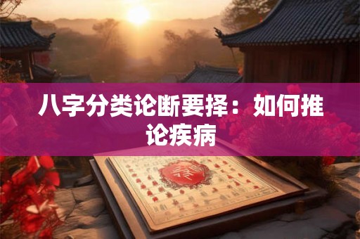 八字分类论断要择：如何推论疾病