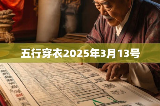 五行穿衣2025年3月13号