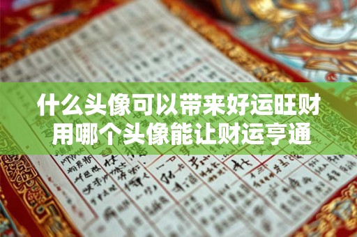什么头像可以带来好运旺财 用哪个头像能让财运亨通 什么头像可以带来好运旺财 用哪个头像能让财运亨通