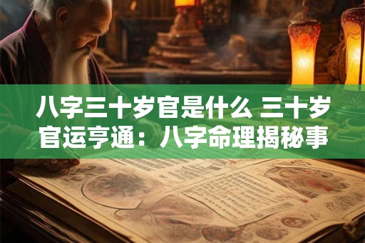 八字三十岁官是什么 三十岁官运亨通：八字命理揭秘事业巅峰