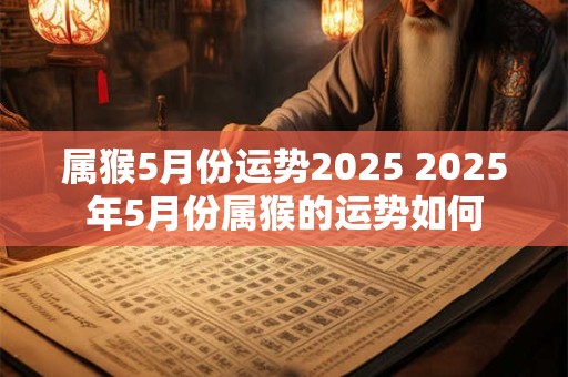 属猴5月份运势2026 2026年5月份属猴的运势如何