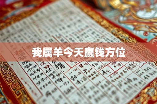 我属羊今天赢钱方位