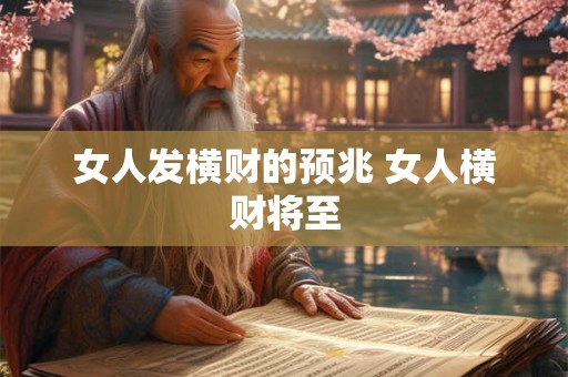 女人发横财的预兆 女人横财将至