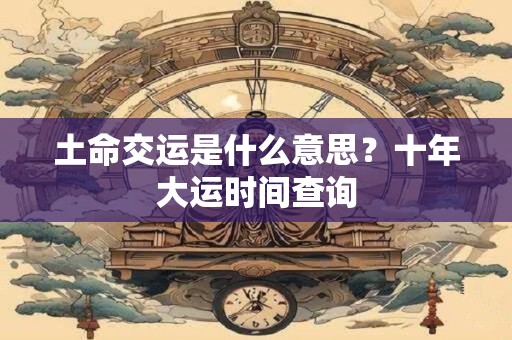 土命交运是什么意思?十年大运时间查询 土命交运是什么意思?十年大运时间查询