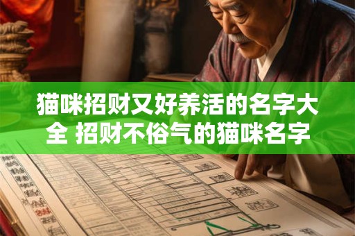 猫咪招财又好养活的名字大全 招财不俗气的猫咪名字