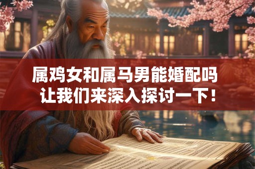属鸡女和属马男能婚配吗 让我们来深入探讨一下！