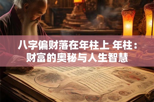 八字偏财落在年柱上 年柱：财富的奥秘与人生智慧