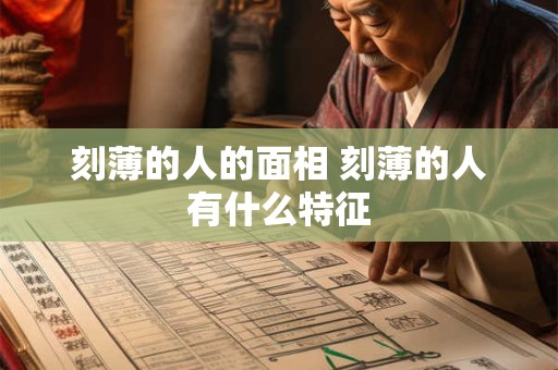 刻薄的人的面相 刻薄的人有什么特征