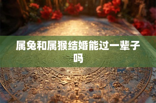 属兔和属猴结婚能过一辈子吗