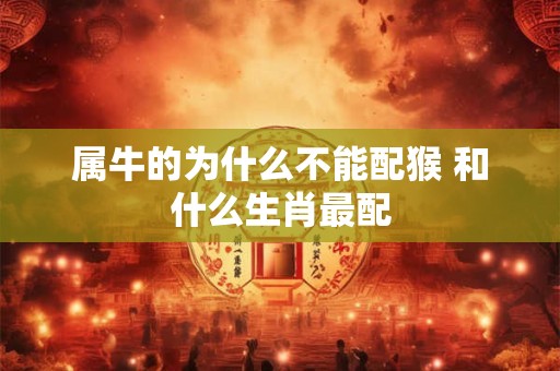 属牛的为什么不能配猴 和什么生肖最配