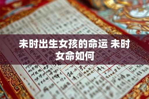未时出生女孩的命运 未时女命如何