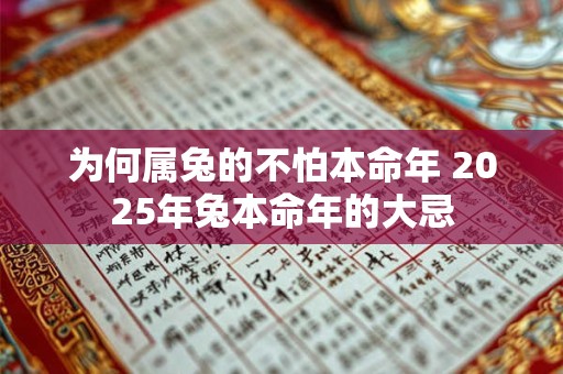 为何属兔的不怕本命年 2025年兔本命年的大忌