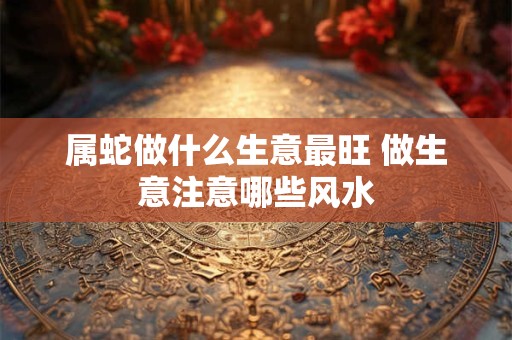 属蛇做什么生意最旺 做生意注意哪些风水