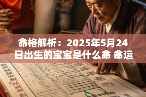 命格解析:2025年5月24日出生的宝宝是什么命 命运好吗 命格解析:2025年5月24日出生的宝宝是什么命 命运好吗