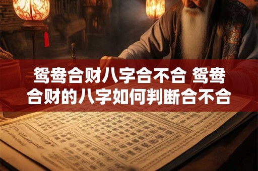 鸳鸯合财八字合不合 鸳鸯合财的八字如何判断合不合