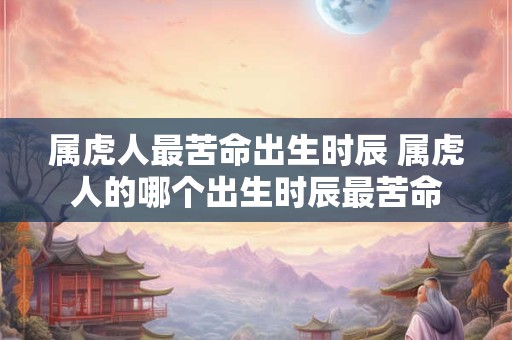 属虎人最苦命出生时辰 属虎人的哪个出生时辰最苦命