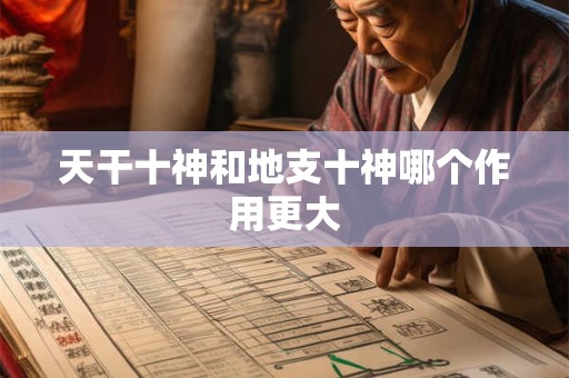 天干十神和地支十神哪个作用更大