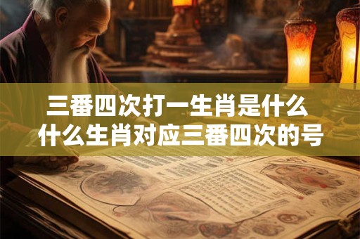 三番四次打一生肖是什么 什么生肖对应三番四次的号码