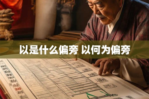 以是什么偏旁 以何为偏旁