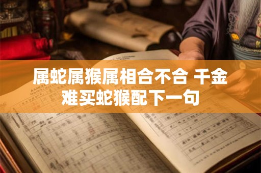 属蛇属猴属相合不合 千金难买蛇猴配下一句