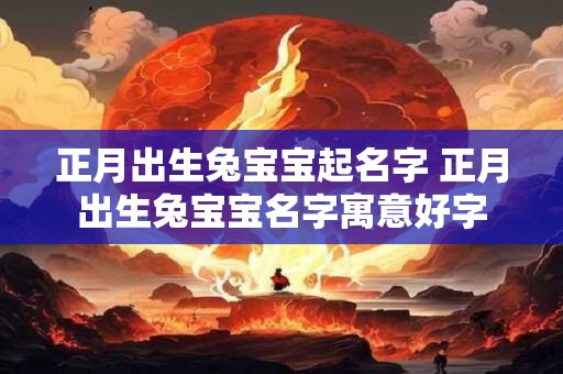 正月出生兔宝宝起名字 正月出生兔宝宝名字寓意好字