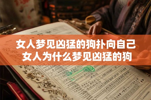 女人梦见凶猛的狗扑向自己 女人为什么梦见凶猛的狗扑向自己