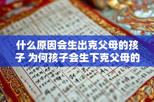 什么原因会生出克父母的孩子 为何孩子会生下克父母的特征