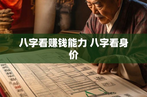 八字看赚钱能力 八字看身价