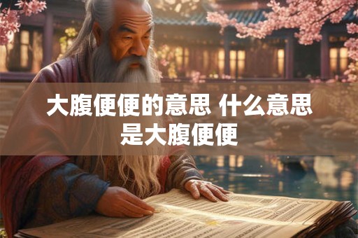 大腹便便的意思 什么意思是大腹便便