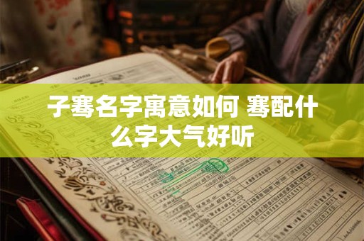 子骞名字寓意如何 骞配什么字大气好听