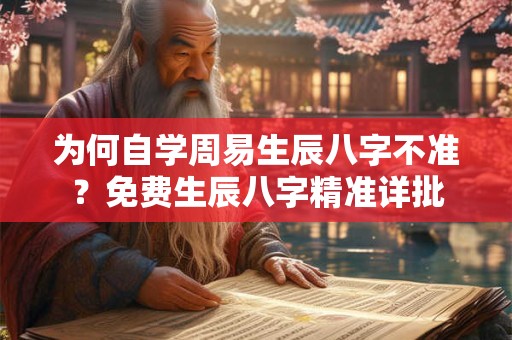 为何自学周易生辰八字不准？免费生辰八字精准详批