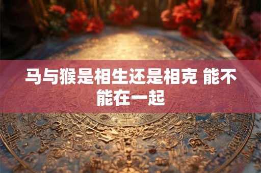 马与猴是相生还是相克 能不能在一起