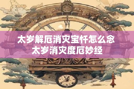 太岁解厄消灾宝忏怎么念 太岁消灾度厄妙经