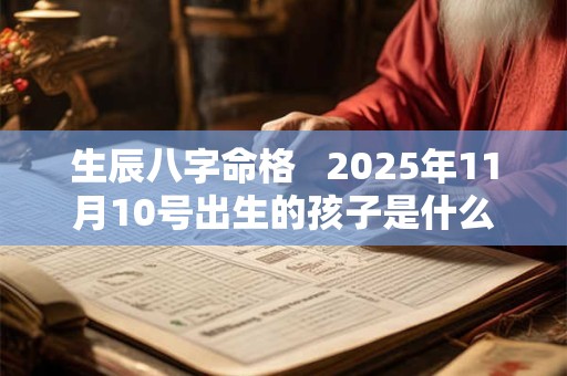 生辰八字命格   2025年11月10号出生的孩子是什么命