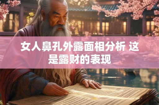 女人鼻孔外露面相分析 这是露财的表现