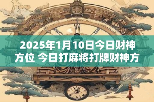 2025年1月10日今日财神方位 今日打麻将打牌财神方位