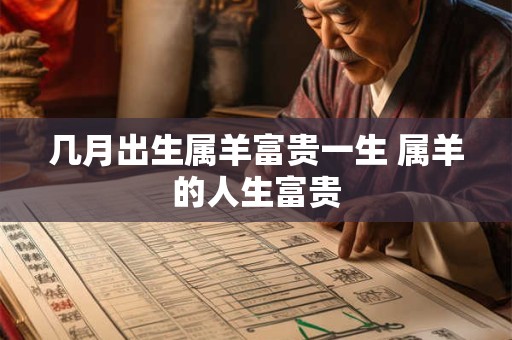 几月出生属羊富贵一生 属羊的人生富贵