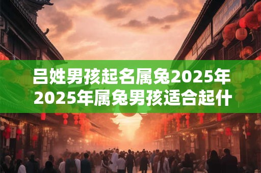吕姓男孩起名属兔2025年 2025年属兔男孩适合起什么名字