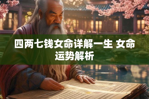 四两七钱女命详解一生 女命运势解析
