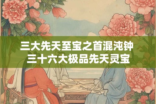 三大先天至宝之首混沌钟 三十六大极品先天灵宝