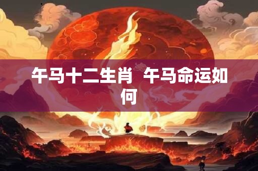 午马十二生肖  午马命运如何