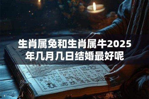 生肖属兔和生肖属牛2025年几月几日结婚最好呢
