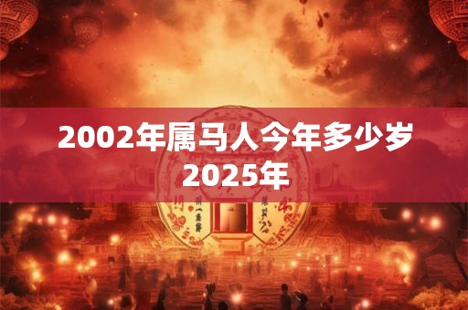 2002年属马人今年多少岁2026年
