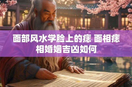 面部风水学脸上的痣 面相痣相婚姻吉凶如何