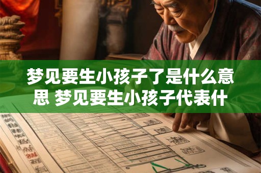 梦见要生小孩子了是什么意思 梦见要生小孩子代表什么