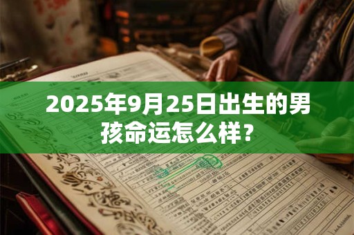 2025年9月25日出生的男孩命运怎么样？
